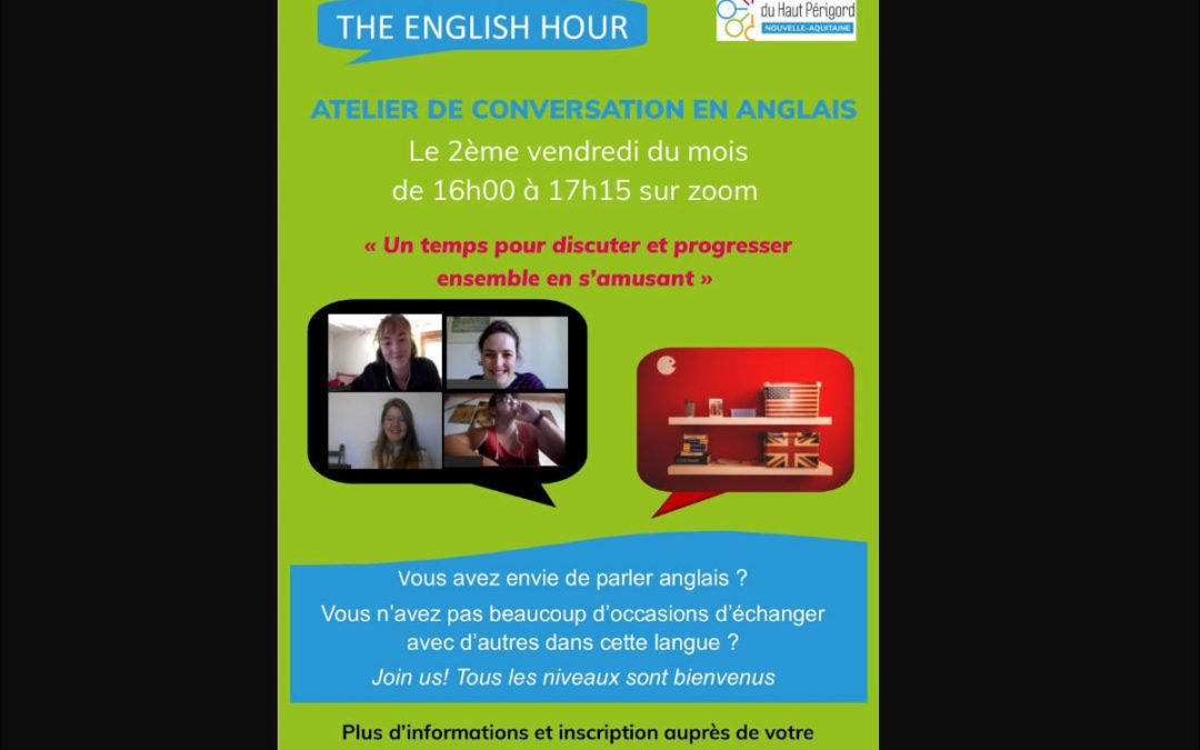 THE ENGLISH HOUR: atelier de conversation en Anglais le vendredi 9 octobre